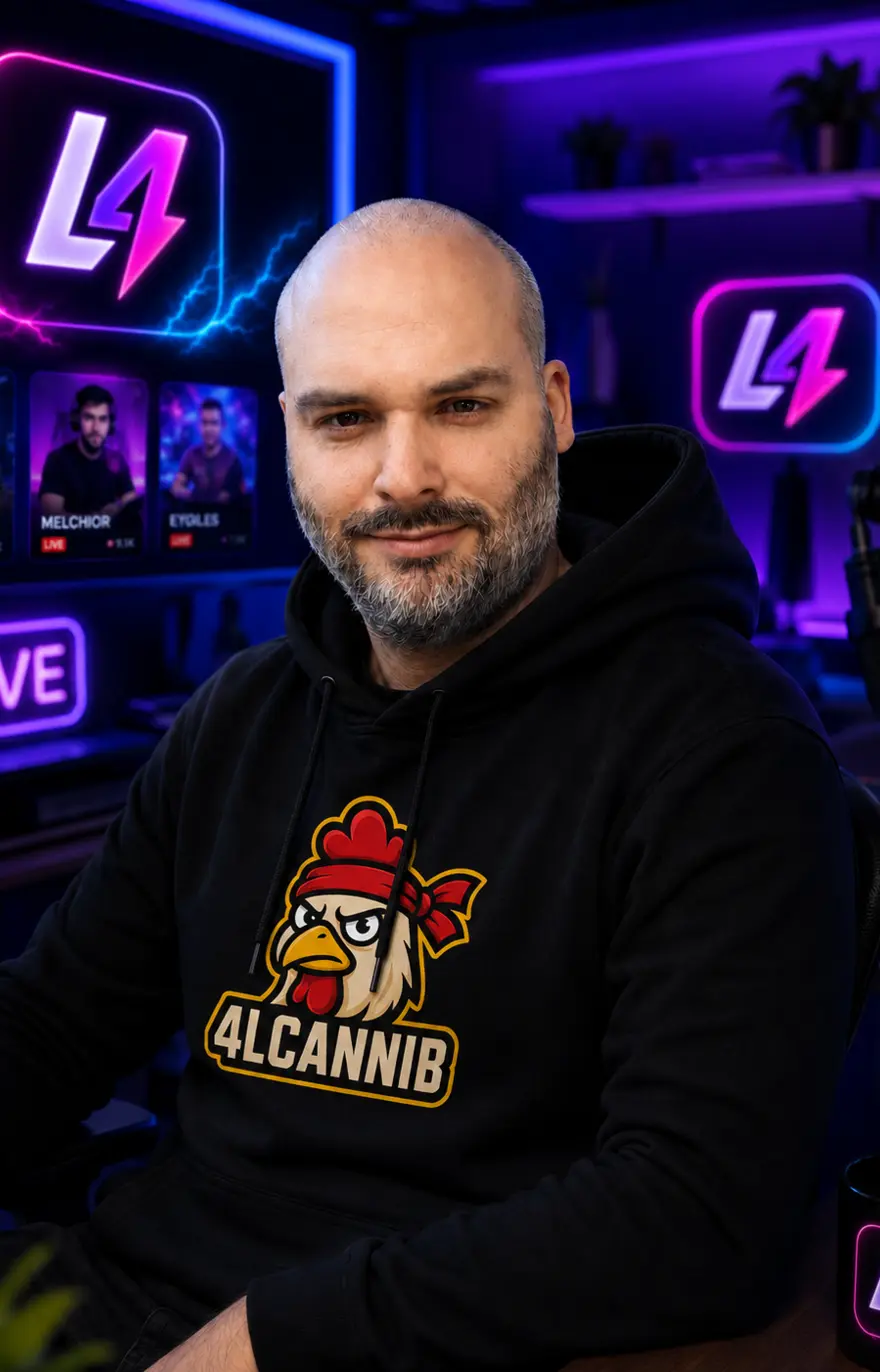 Frédéric Verbaert, fondateur de L4PP et streamer 4lcannib